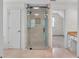 Beautiful bathroom with a glass shower and granite counter at 5009 Kingsley Manor Ct, Marietta, GA 30066