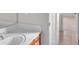 Bathroom features a white countertop and wood cabinets at 5009 Kingsley Manor Ct, Marietta, GA 30066