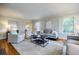 Inviting living room with hardwood floors, neutral decor, and ample natural light at 2007 Mount Vernon Pl, Dunwoody, GA 30338