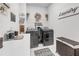 Well-organized laundry room featuring modern washer and dryer, storage, and stylish decor at 2292 Knob Creek Rd, Snellville, GA 30078