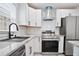 Modern kitchen featuring sleek countertops, stainless steel appliances, and bright lighting at 4167 Oakwood Way, Duluth, GA 30096