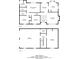 Detailed floor plan showcasing the layout of the home's two floors with labeled rooms and dimensions at 1404 Lancaster Ct, Mcdonough, GA 30252