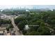 Overhead view of 1238 Memorial, Atlanta, near the Beltline, Madison Yards, and Little 5 Points, with the city skyline in the background at 1238 Memorial Se Dr # A, Atlanta, GA 30316