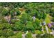 Aerial view of a house nestled within a lush green landscape, offering a serene and private setting at 610 Lake Dr, Snellville, GA 30039