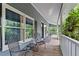 Comfortable outdoor porch with chairs at 610 Lake Dr, Snellville, GA 30039
