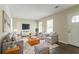 Bright living room with modern furniture, stylish rug, and large windows at 1496 Indian Forest Ct, Stone Mountain, GA 30083