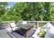 Back deck with outdoor seating provides a relaxing space to enjoy the peaceful and natural surroundings at 2730 Samples Rd, Cumming, GA 30041