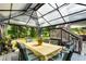 Covered patio features an outdoor dining set with a table and seating for six overlooking the backyard at 2730 Samples Rd, Cumming, GA 30041