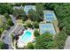 The community offers a pool, tennis courts and a clubhouse with plenty of parking at 4742 Legacy Cove Ln, Smyrna, GA 30126