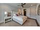 Spacious bedroom with a ceiling fan, and closet access at 201 Dovecrest Dr, Atlanta, GA 30305