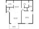 Detailed floor plan showcasing the layout of a condo, including a balcony, living room, and bedroom at 6851 Roswell Rd # G3, Atlanta, GA 30328