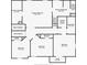 Detailed floor plan showcasing the layout of the primary bedroom, bathrooms, bedrooms and closets upstairs at 4967 Zoya Sw Ct, Atlanta, GA 30331