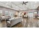 Spacious clubhouse with elegant seating, dining area, and wood flooring, ideal for events at 2685 Gateview Ct, Cumming, GA 30040