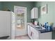Bright, cozy kitchen with white cabinets and counters at 210 Evans Dr, Decatur, GA 30030