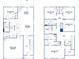 Detailed floor plan showcasing the layout of a two-story home with multiple bedrooms and bathrooms at 5455 Baybrook Cir, South Fulton, GA 30349