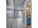 Bathroom view with a stylish vanity, blue cabinets, and modern finishes creating a spa-like atmosphere at 128 Evergreen Trl # 4, Cartersville, GA 30121