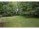 Expansive backyard with lush greenery and mature trees providing privacy at 5632 Stillwater Ct, Stone Mountain, GA 30087