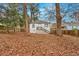 Backyard view showcasing white house, privacy fence, and mature trees at 1222 E Forrest Ave, Atlanta, GA 30344