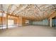 Unfinished basement space with exposed wooden beams, ready to be customized at 238 Balsam Dr, Canton, GA 30114
