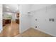 Functional laundry area with tiled floors and wire shelving, located off kitchen at 238 Balsam Dr, Canton, GA 30114