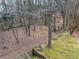 Backyard featuring a wooded view from the deck and stairs at 2612 Peterboro Row, Marietta, GA 30062