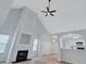 Living room featuring fireplace and vaulted ceilings at 2169 Wingfoot Pl, Decatur, GA 30035