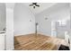 Spacious living room featuring high ceilings, hardwood floors, and a neutral color palette at 2169 Wingfoot Pl, Decatur, GA 30035