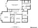 Second floor floor plan displaying the primary bedroom with en-suite bathroom, bedrooms, and a laundry room at 405 W Leslie Ct, Woodstock, GA 30188