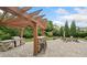 View of backyard with firepit, outdoor kitchen, and landscaped garden at 508 Highland Dr, Woodstock, GA 30188
