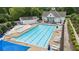 A bright community pool with ample lounge seating at 726 Sunset Ridge Ln, Lawrenceville, GA 30045