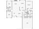 A detailed layout of the main floor showcasing a large living room, kitchen, primary bedroom, and multiple bedrooms at 726 Sunset Ridge Ln, Lawrenceville, GA 30045