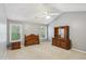 Large main bedroom features vaulted ceiling, ample space, and traditional furniture set at 726 Sunset Ridge Ln, Lawrenceville, GA 30045