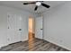 Bedroom with ceiling fan, closet and modern, neutral flooring at 2803 Snapfinger Manor Mnr, Decatur, GA 30035