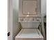 Stacked washer and dryer unit with easy to use controls at 2803 Snapfinger Manor Mnr, Decatur, GA 30035