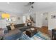 Bright living room featuring an open floor plan and hardwood floors at 2428 Hadlow Ln # 25, Atlanta, GA 30339