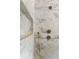 Detailed view of the stunning marble-tiled shower with gold fixtures at 2609 Dogwood Terrace Ne, Atlanta, GA 30319