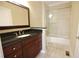 Elegant bathroom with a vanity, granite countertop, tiled floor, shower with glass door at 3541 Roswell Ne Rd # 20, Atlanta, GA 30305