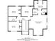Second-floor layout featuring three bedrooms, two walk-in closets, and two bathrooms at 1464 Claredon Dr, Lawrenceville, GA 30043