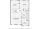 Upstairs floorplan displaying the bedroom and bathroom measurements of the home at 3196 Henderson Walk, Atlanta, GA 30340