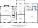 Detailed floor plan of the home's first floor showing the layout of the living spaces and garage at 1096 Polo Club Nw Dr, Marietta, GA 30064