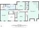 Detailed floor plan showcasing the layout of the bedrooms and bathrooms on the upper level at 1096 Polo Club Nw Dr, Marietta, GA 30064