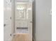 Bright bathroom features neutral decor and modern vanity and tiled floor at 1731 Twin Brooks Se Dr, Marietta, GA 30067
