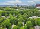 Scenic aerial view showcasing homes nestled among green trees and a distant city skyline at 740 Orchard Ct, Atlanta, GA 30328