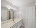 Bathroom featuring double sink vanity, modern fixtures, and ample counter space at 740 Orchard Ct, Atlanta, GA 30328