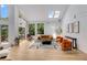 Spacious living room with vaulted ceilings, skylights, and walls of windows, offering natural light at 570 Matterhorn Way, Alpharetta, GA 30022