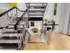 Open staircase with backyard and living room view at 570 Matterhorn Way, Alpharetta, GA 30022
