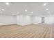 Spacious basement featuring recessed lighting, and wood laminate flooring at 383 Oakridge Dr, Cartersville, GA 30121