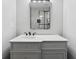 Bright bathroom featuring a marble countertop on vanity at 3530 Boulder Cir, Ellenwood, GA 30294