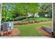 Backyard with a patio, lush grass, and mature trees for outdoor enjoyment at 2988 Rivergreen Se Ln, Atlanta, GA 30339