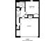 Lower level floorplan featuring a bedroom, full bathroom, and a spacious garage at 3351 Cumberland Club Dr # 17, Atlanta, GA 30339